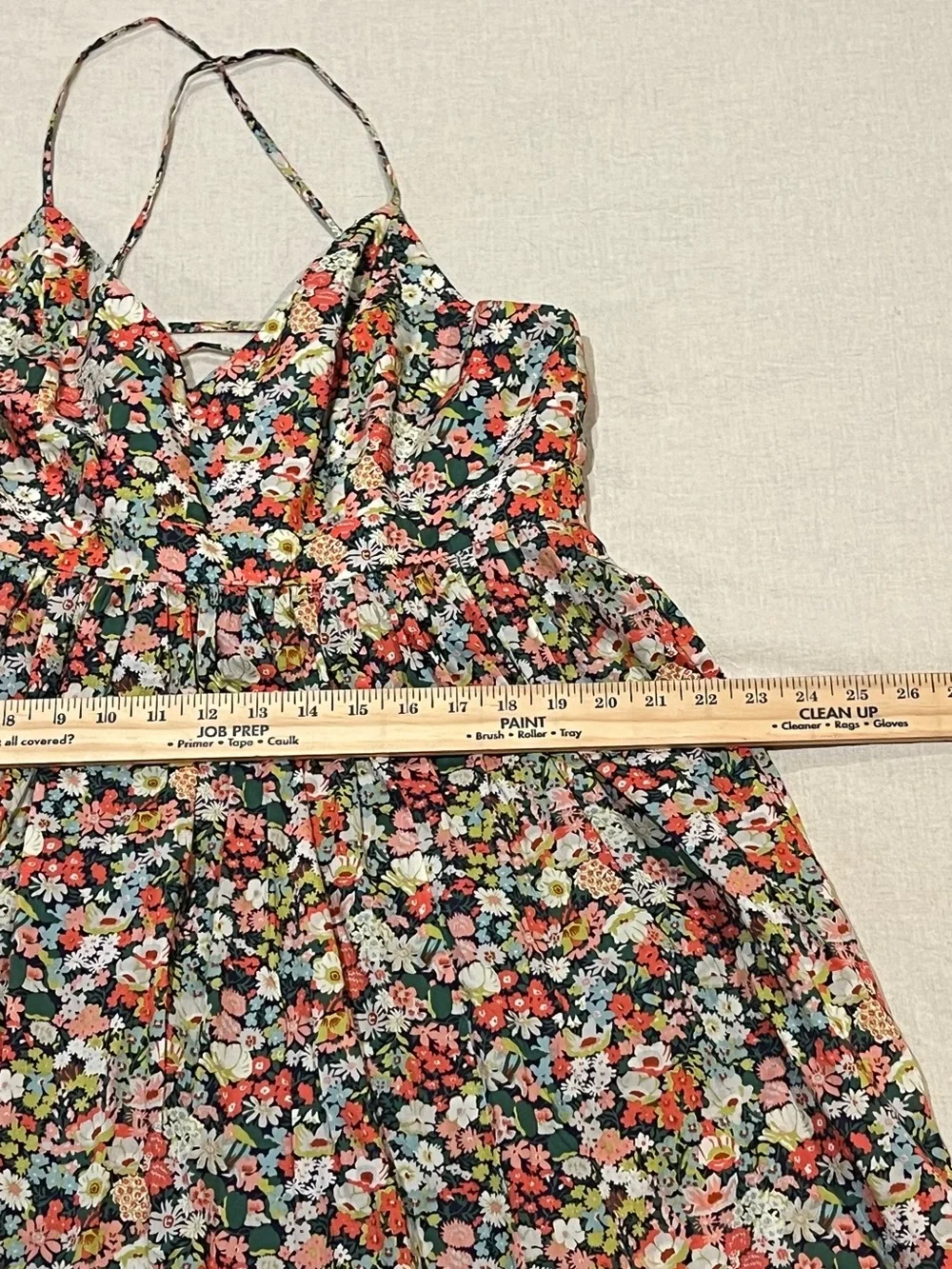 J. Crew x Liberty London Thorpe Ditsy Floral Midi Dress 12 Lace Up Tie Back - Picture 11 of 15